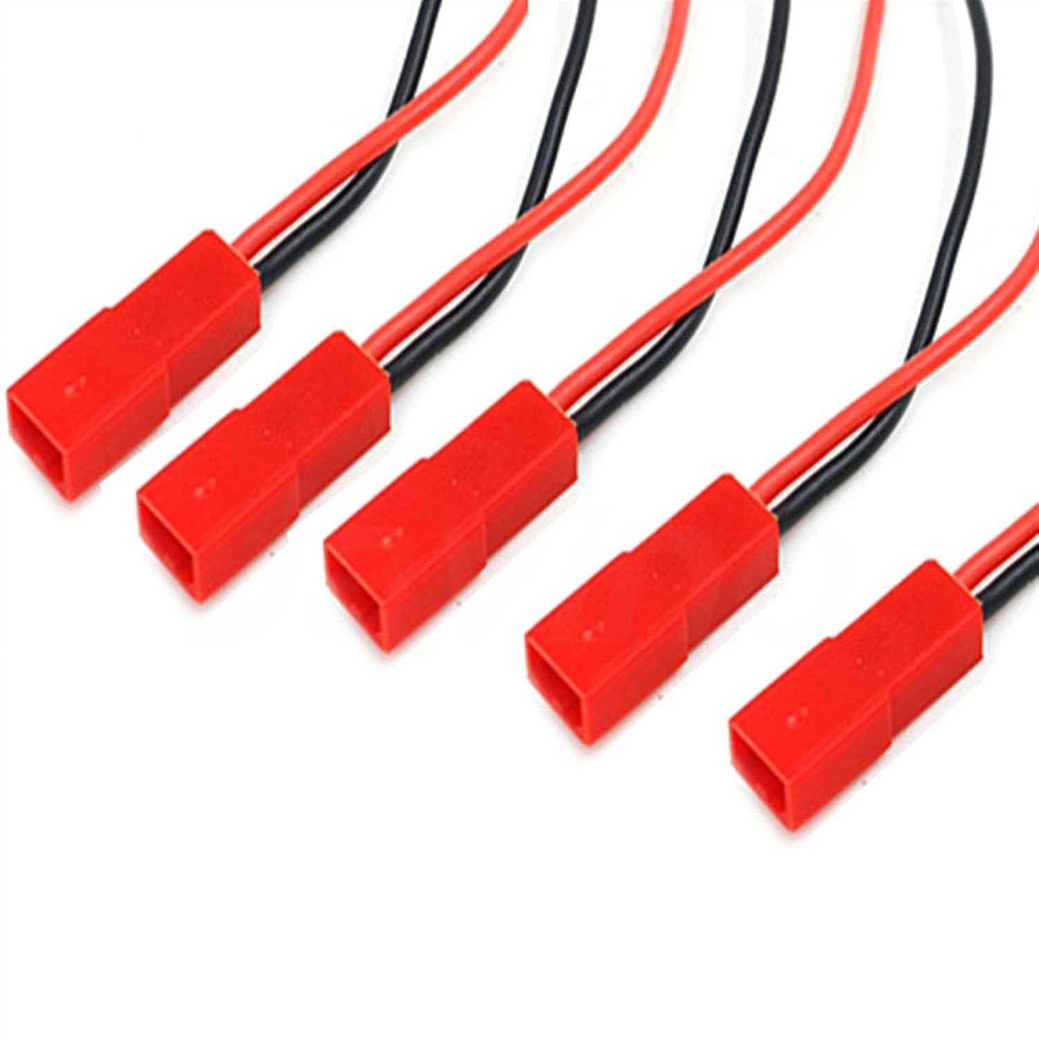5PCS JST 2Pins Plug Male Female Wire Connector 2.54MM 24AWG Copper Wire Cable Line Adapter 10/15CM(Fmale,10CM)