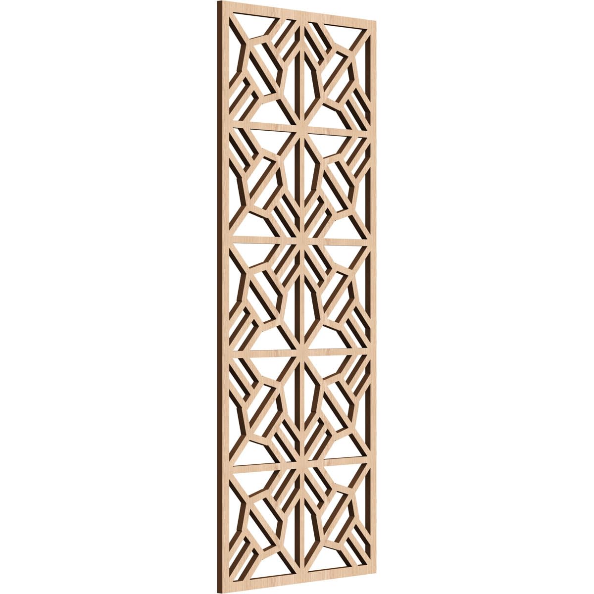 15 3/8"W x 39 3/8"H x 3/8"T Auburn Decorative Fretwork Wood Wall Panels, Red Oak