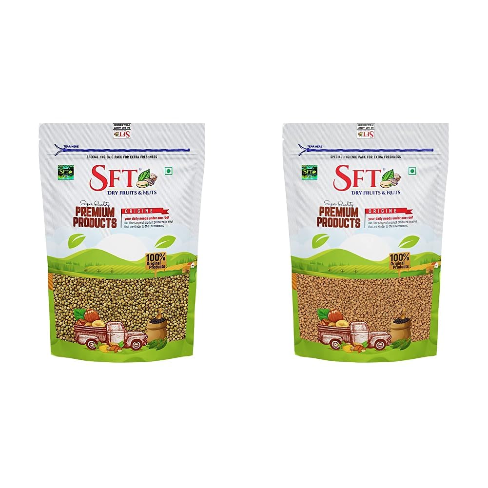 SFT Coriander Green Dry Seeds (Dhaniya Sabut) 1kg & SFT Fenugreek Seeds (Methi) 400 Gm