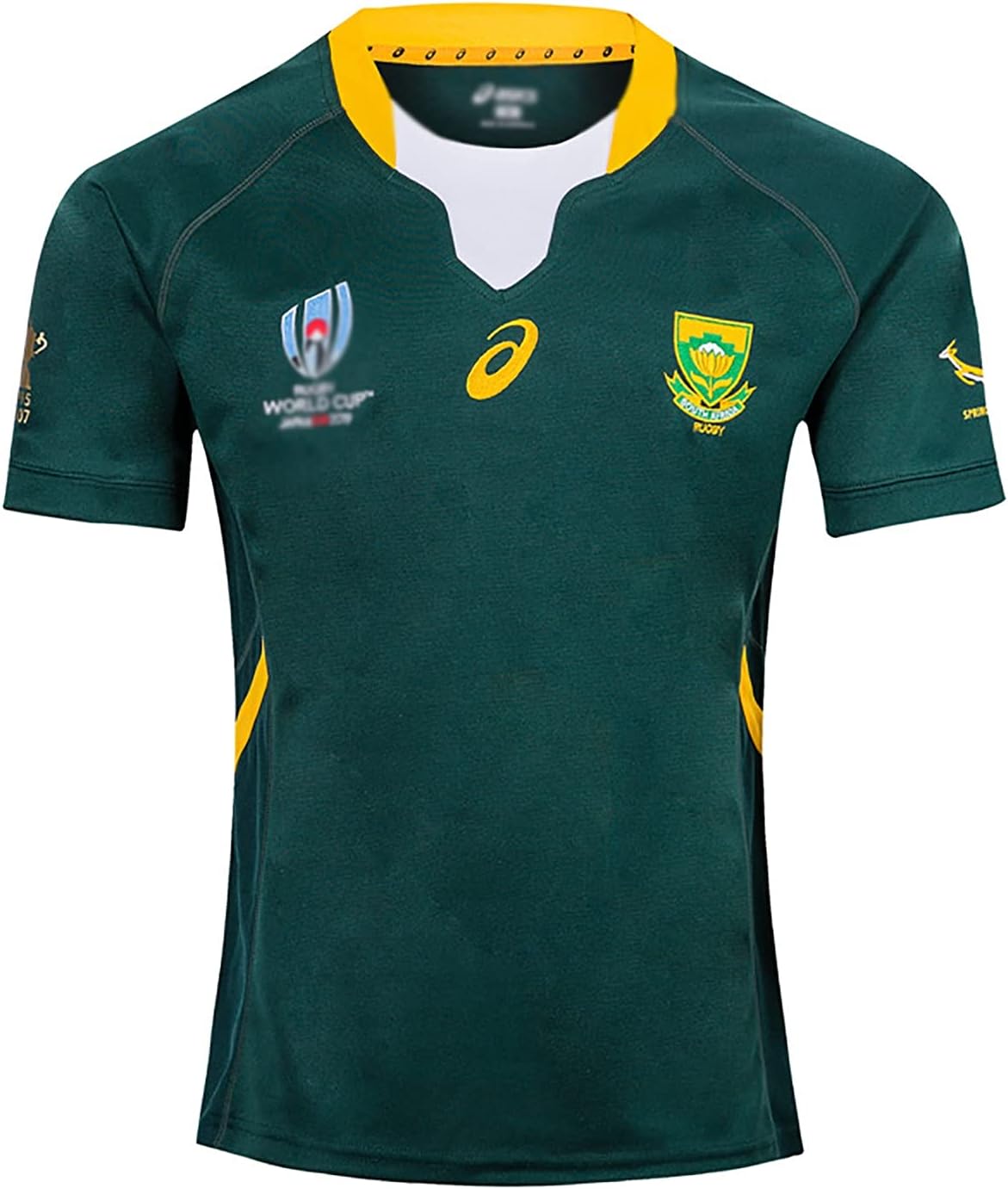 JIAYU Men's Rugby Jersey, South Africa World Cup, Summer Sports Breathable Casual T-shirt Football Shirt Polo Shirt,Football Sport Top,Best Birthday Gift. (Color : Green, Size : S)