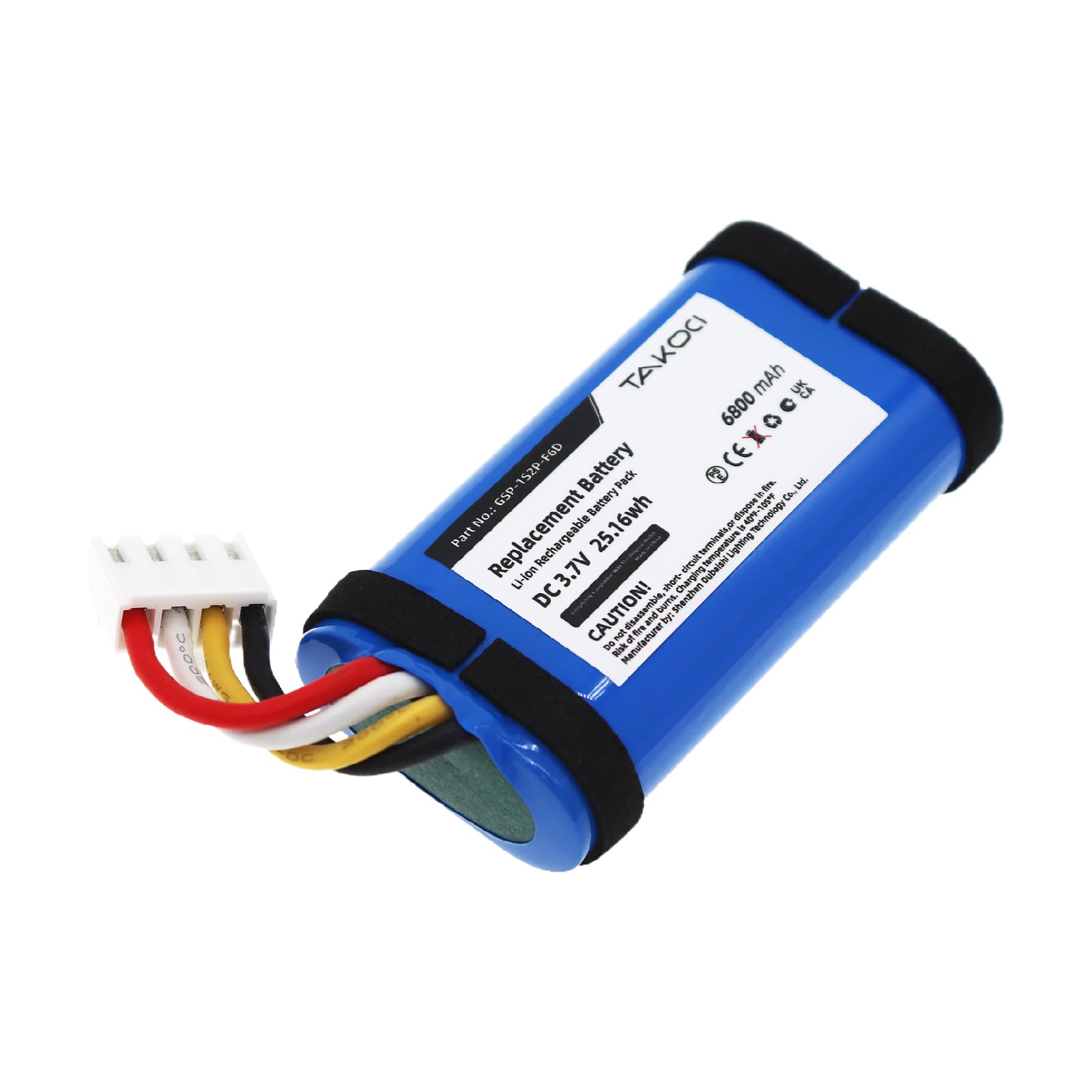 Replacement Battery for Flip 6 JBLFLIP6BLUAM JBLFLIP6REDAM GSP-1S2P-F6D 6800mAh