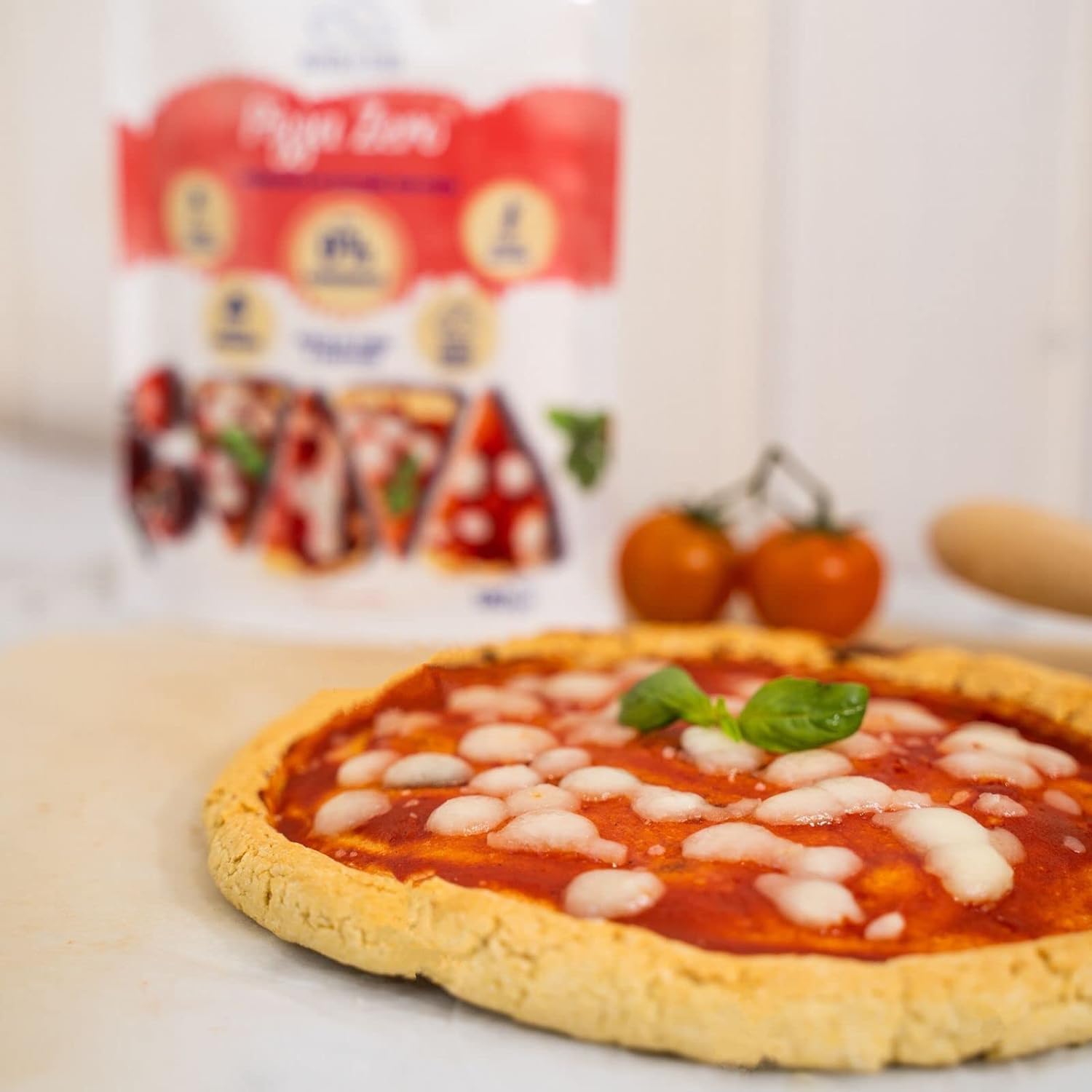 Nuvola Zero - Preparado para Pizza Proteica en Polvo, 540g x 6 Keto Pizzas, Sin carbohidratos, Sin levadura, Sin gluten, Sin lactosa, Sin azúcares, Made in Italy