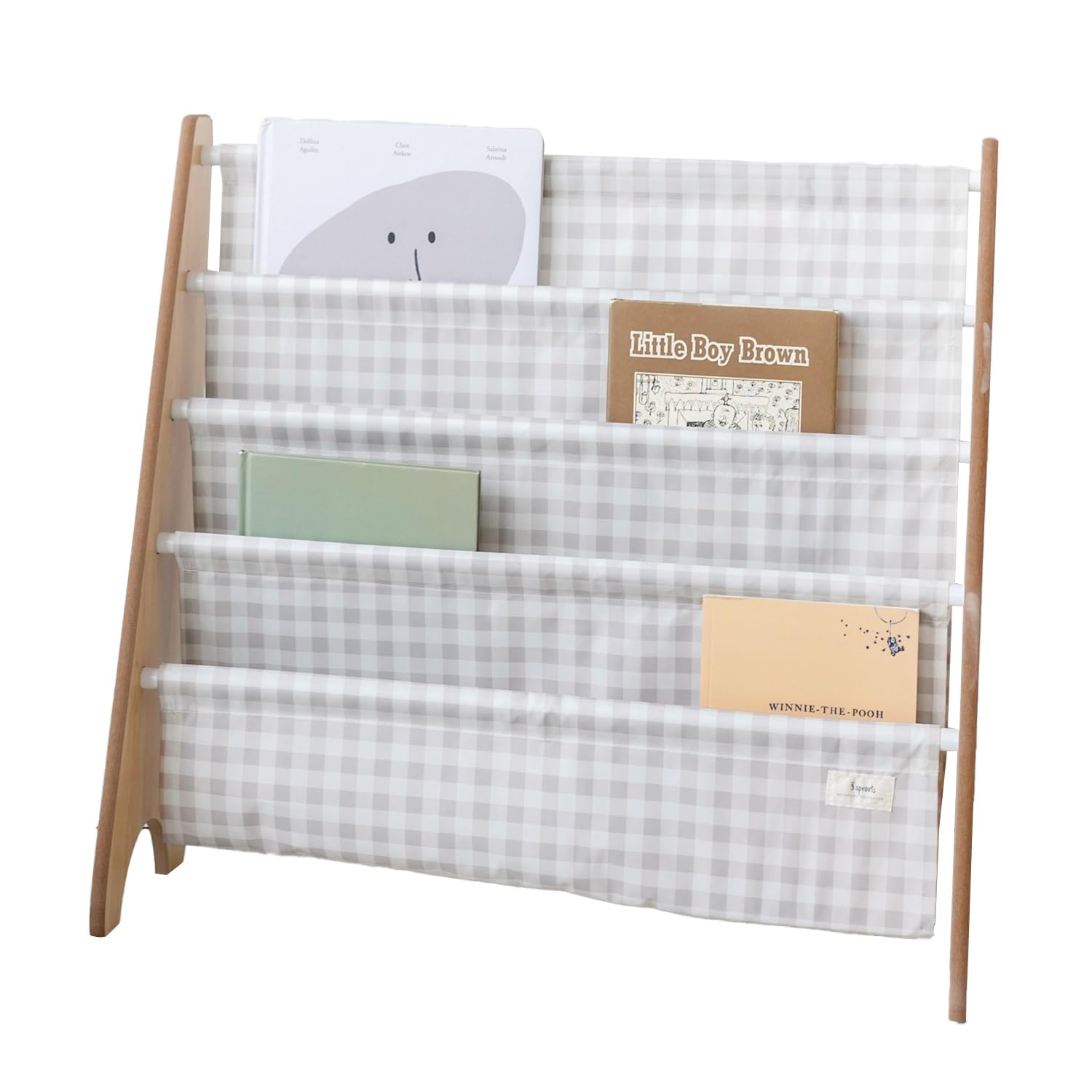 3 Sprouts - Estantería Infantil - Librería Montessori para Niños, Organizador de Libros y Juguetes - Guinga Beige