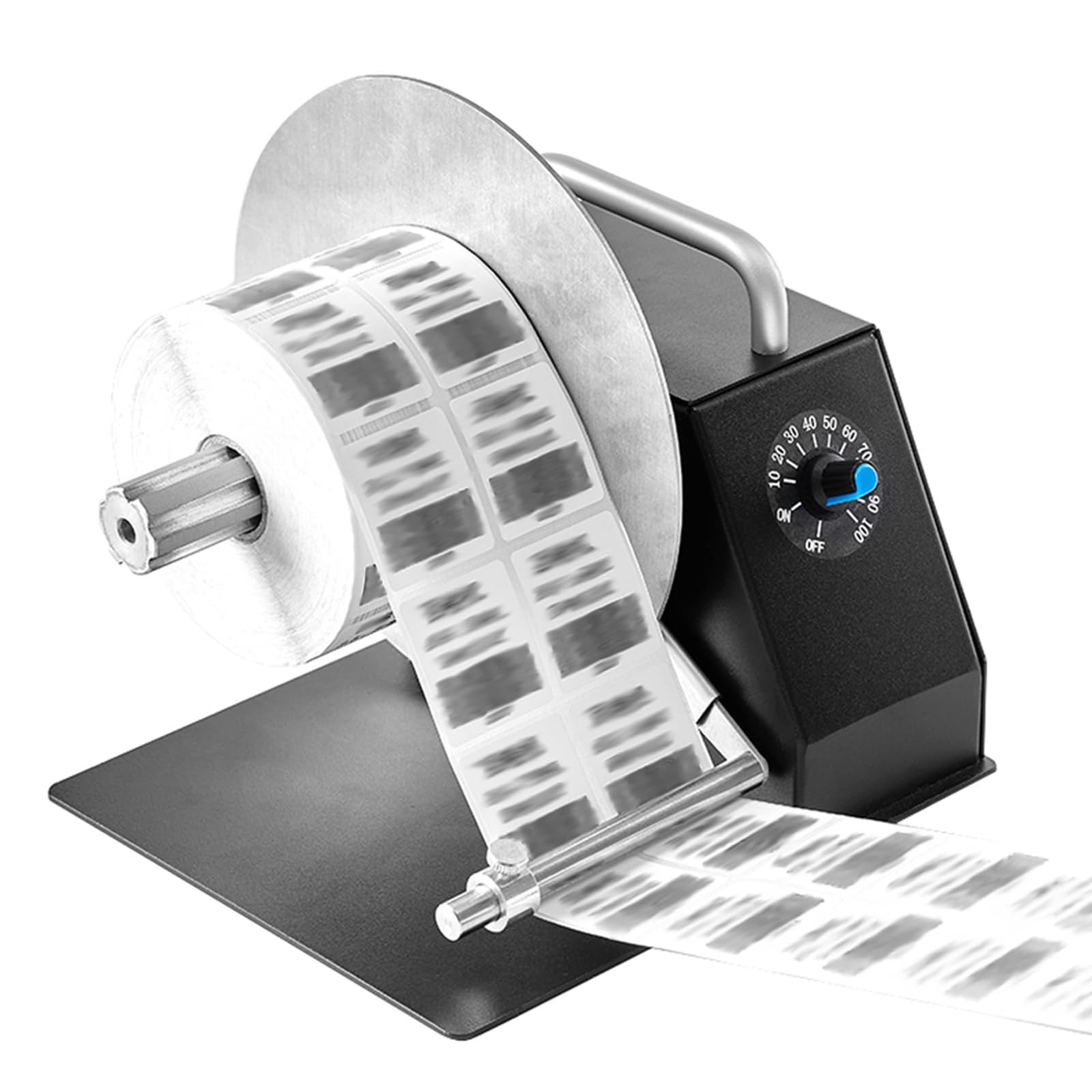 Label Wizard Rewinder Dispenser (one Way), Rewind Width 20-110mm/ Diameter 180mm, Stepless Speed (manual)+ Automatic Synchronization, for Outer Box Label, Clothing Labels,A