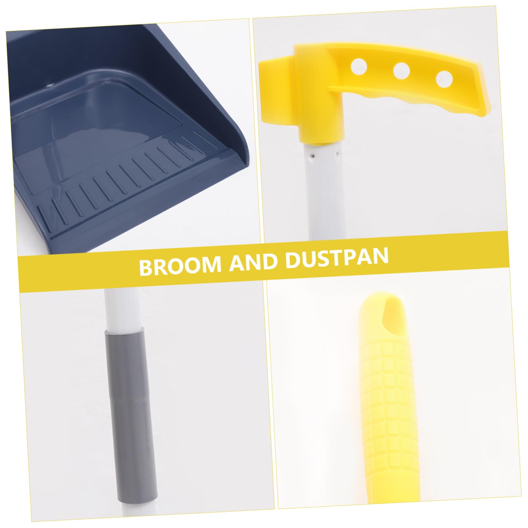 BESTYASH 1 Set Outdoor Broom and Dustpan Set Soft Bristle Broom with Long Handle for Easy Floor Cleaning for Home Use Tile and Surfaces
