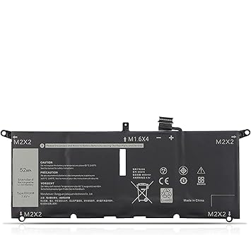 Wefly DXGH8 Laptop Battery Compatible for Dell XPS 13 9305 9370 9380 7390 7400 5391 5390 7490 7390 7391 2-in-1 3301 P82G P130G P14 G P1155 G H754V G8VCF Type DXGH8 0DXGH8