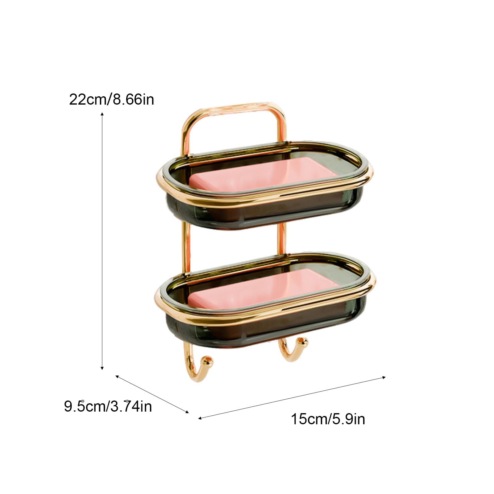 Jabonera De Pared Con Desagüe - Latón Antiguo, Diseño Retro - Fácil Instalación, Ideal Para Baño O Cocina