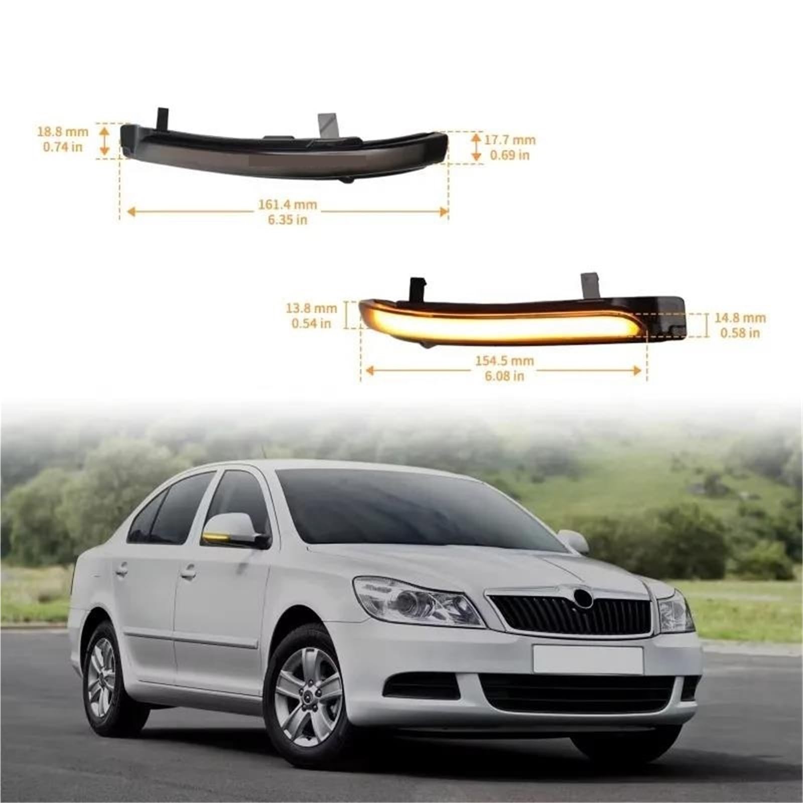 para Skoda para Superb 3T5 Estate 2009-2013 Señal De Giro Dinámica