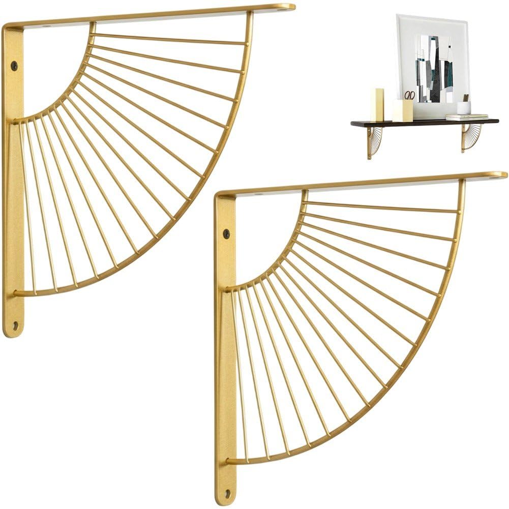 Supports muraux pour étagères en métal sectoriel robuste | Lot de 2