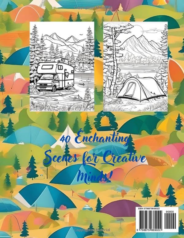 Explore Nature: Camping Coloring Book for Kids: 40 Enchanting Scenes for Creative Minds! (Coloring Books for Kids) - Image 2