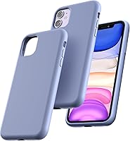Vista 1 de TOCOL Funda delgada de silicona para iPhone 11 de 6.1 pulgadas, ajuste preciso, antideslizante, protección contra caídas, color gris lavanda