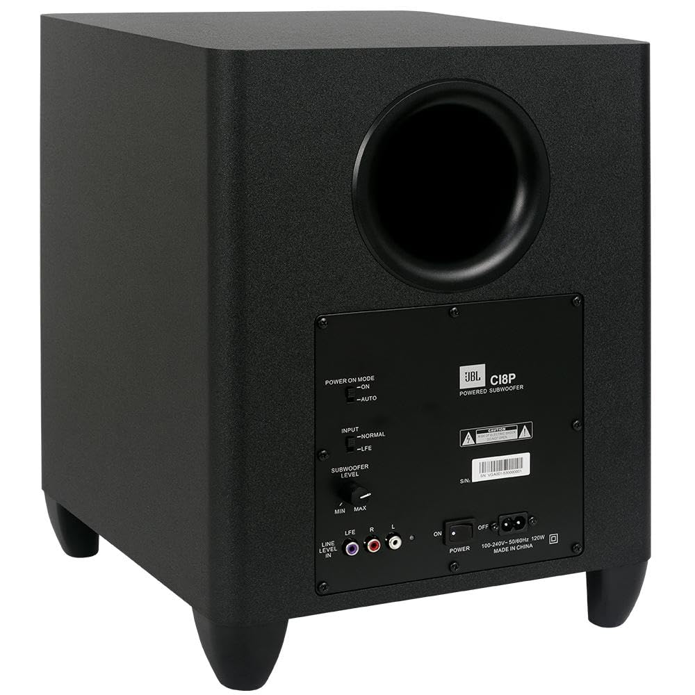 Subwoofer JBL Ci8P Ativo 100W RMS 8 Polegadas Preto Bivolt
