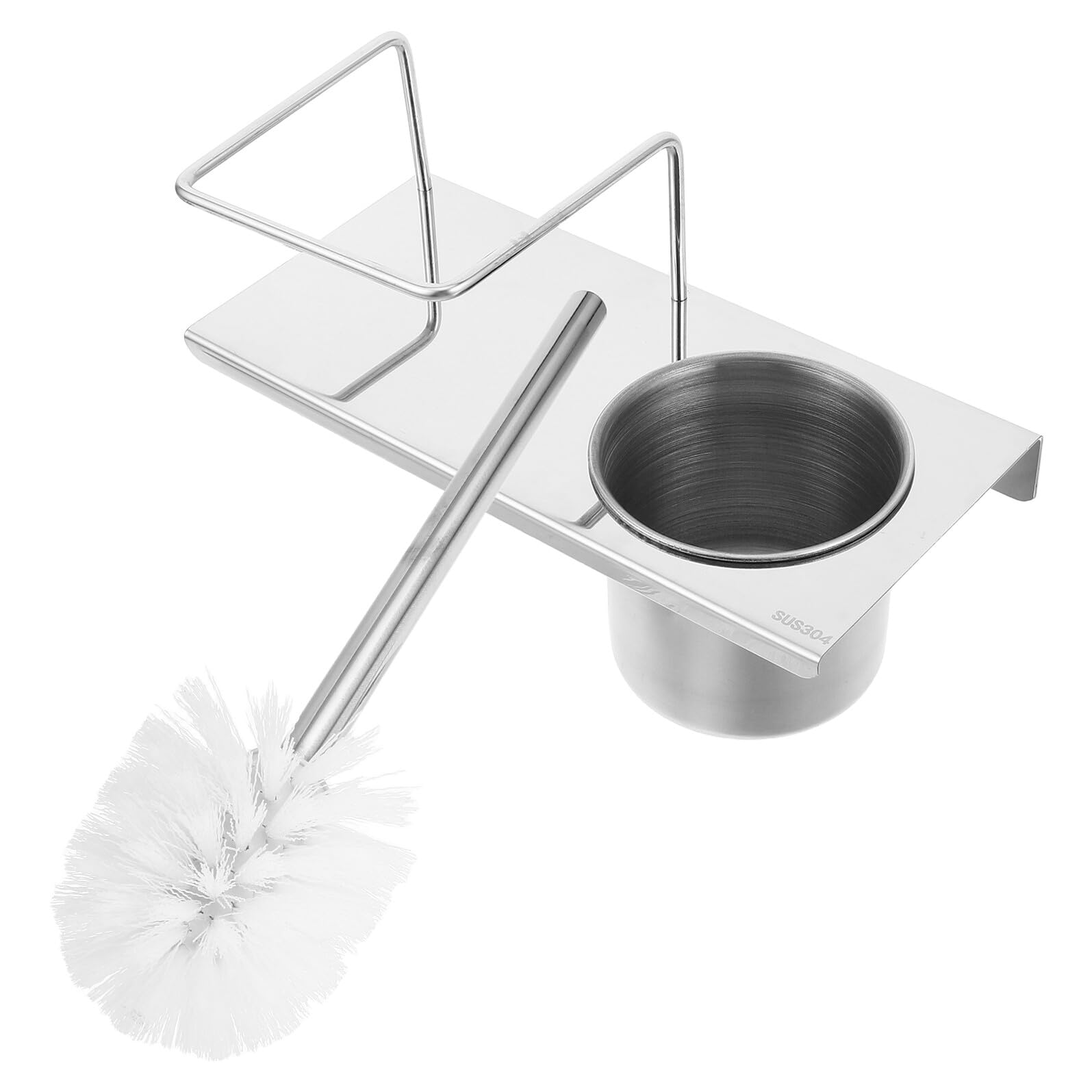 Brosse WC design moderne minimaliste pour nettoyage de salle de bain et WC suspendu compact