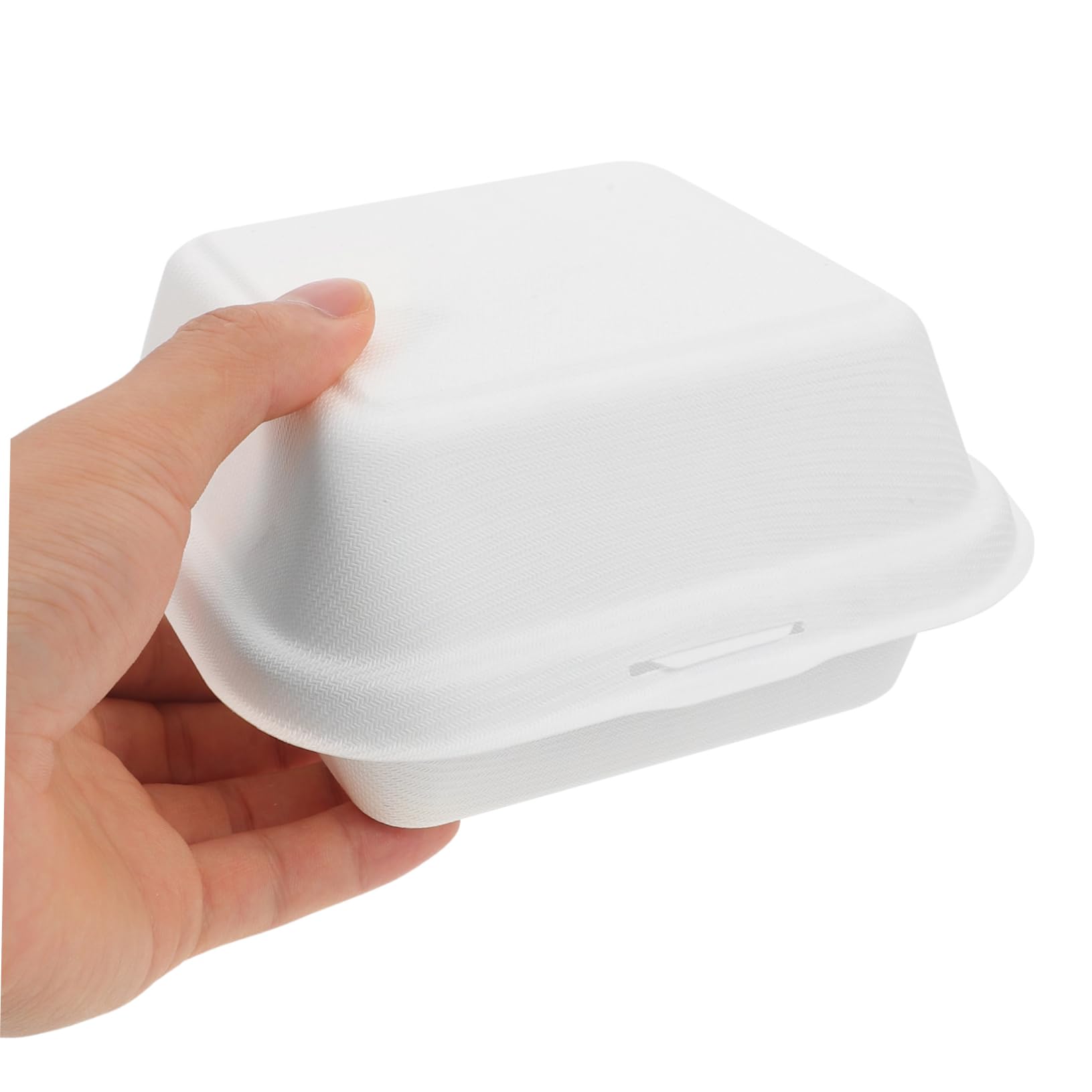 Alimenti Coperchio, Food Box in Polpa Bianca, e Facile da Trasportare, 50 Pezzi per Asporto Cibo