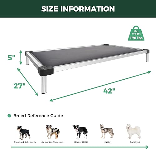 Miniatura 6 de FXW TitanNest - Cama elevada para perros a prueba de masticación, cuna elevada para uso en interiores, exteriores y campamentos, duradera y lavable,