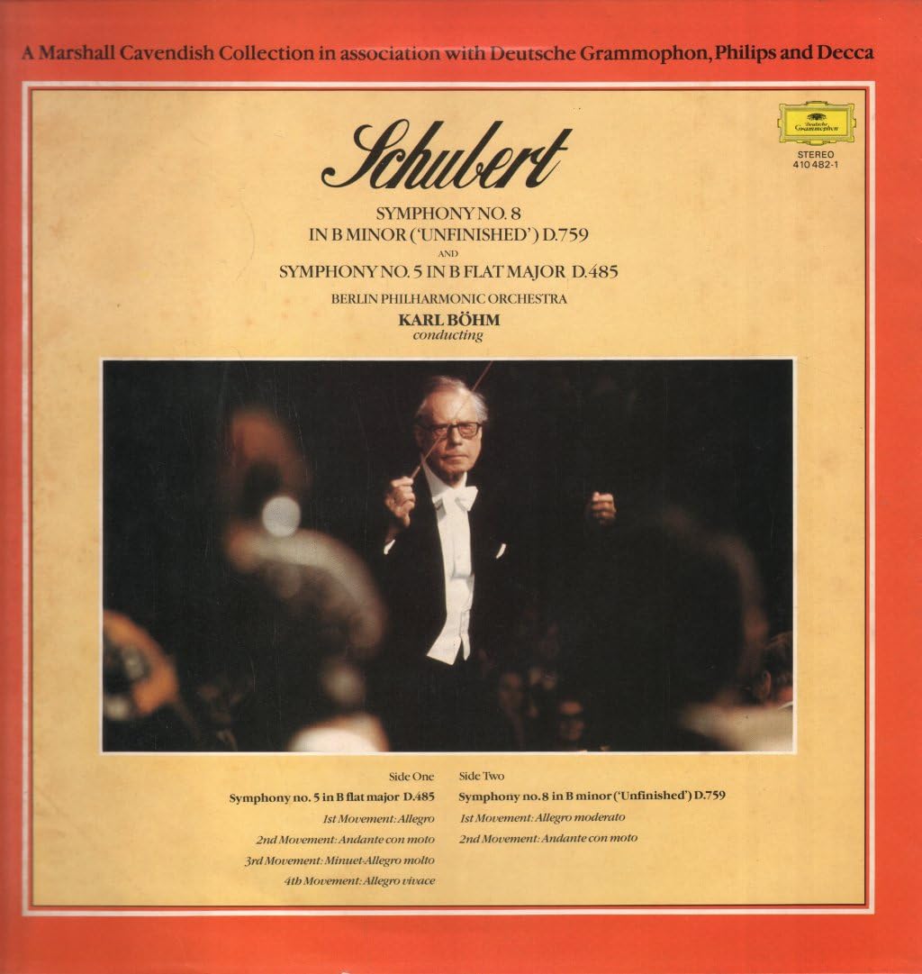 410 482-1 Schubert Symphonies 8 & 5 Berlin PO Karl Bohm vinyl LP