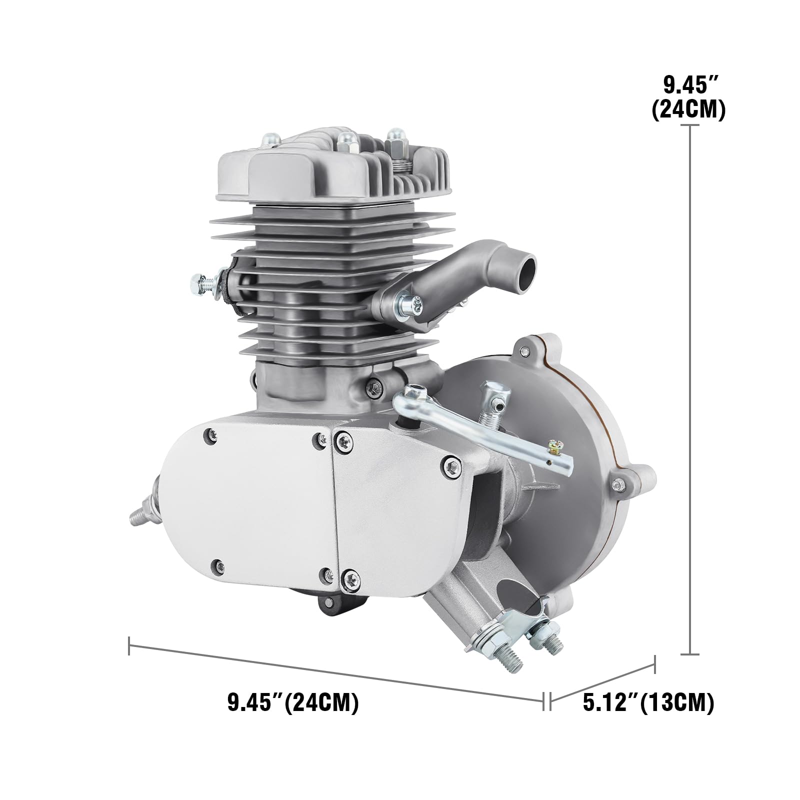 2 Temps kit moteur vélo 50cc Gaz Moteur Kit de Conversion de Vélo Argent