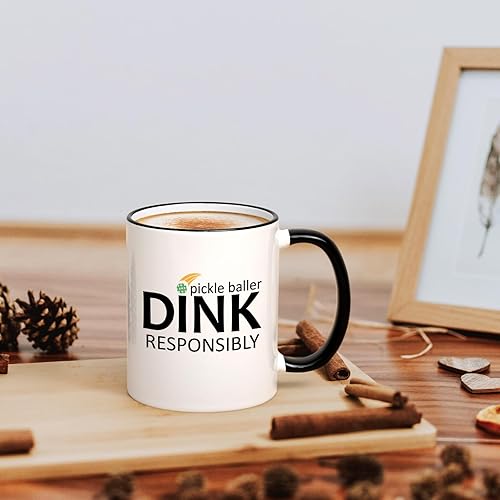 Miniatura 3 de YHRJWN Pickle Ball Dink Responsibly - Taza de pickleball para hombres y mujeres, divertidos regalos de cumpleaños de Navidad para amantes del