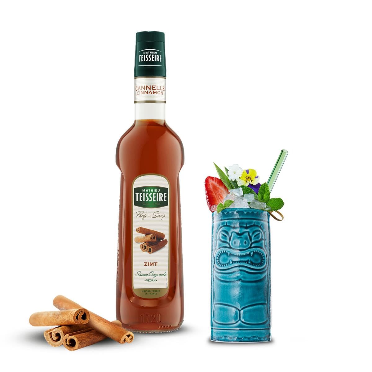 Mathieu Teisseire Getränke-Sirup Zimt 0,7L - Cocktails (3er Pack)