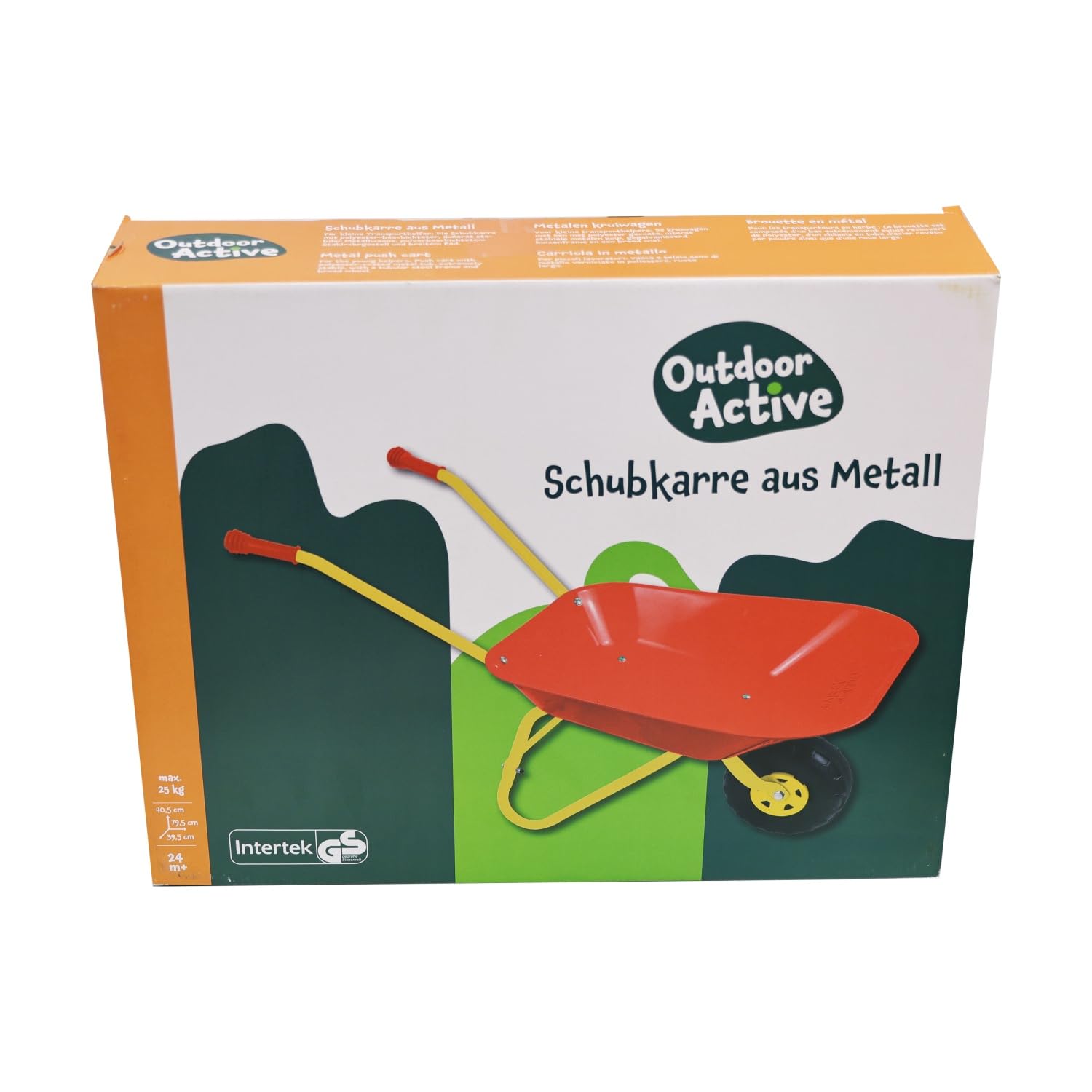 Outdoor Active 559 Brouette en métal Rouge pour Enfant