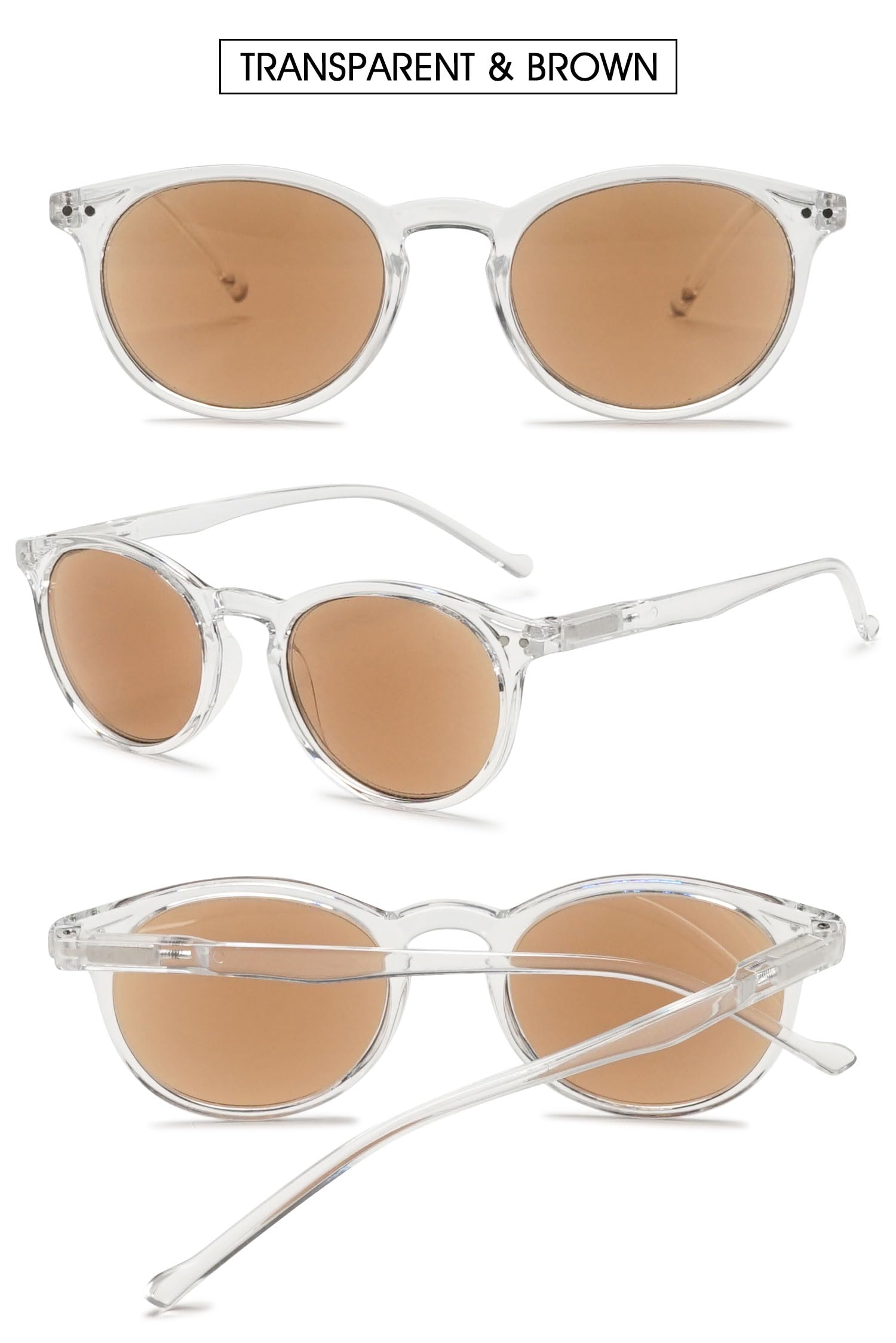 VEVESMUNDO Getönt Lesebrille Sonnenlesebrille Sonnenschutz Sonnenbrille mit sehstärke Damen Herren