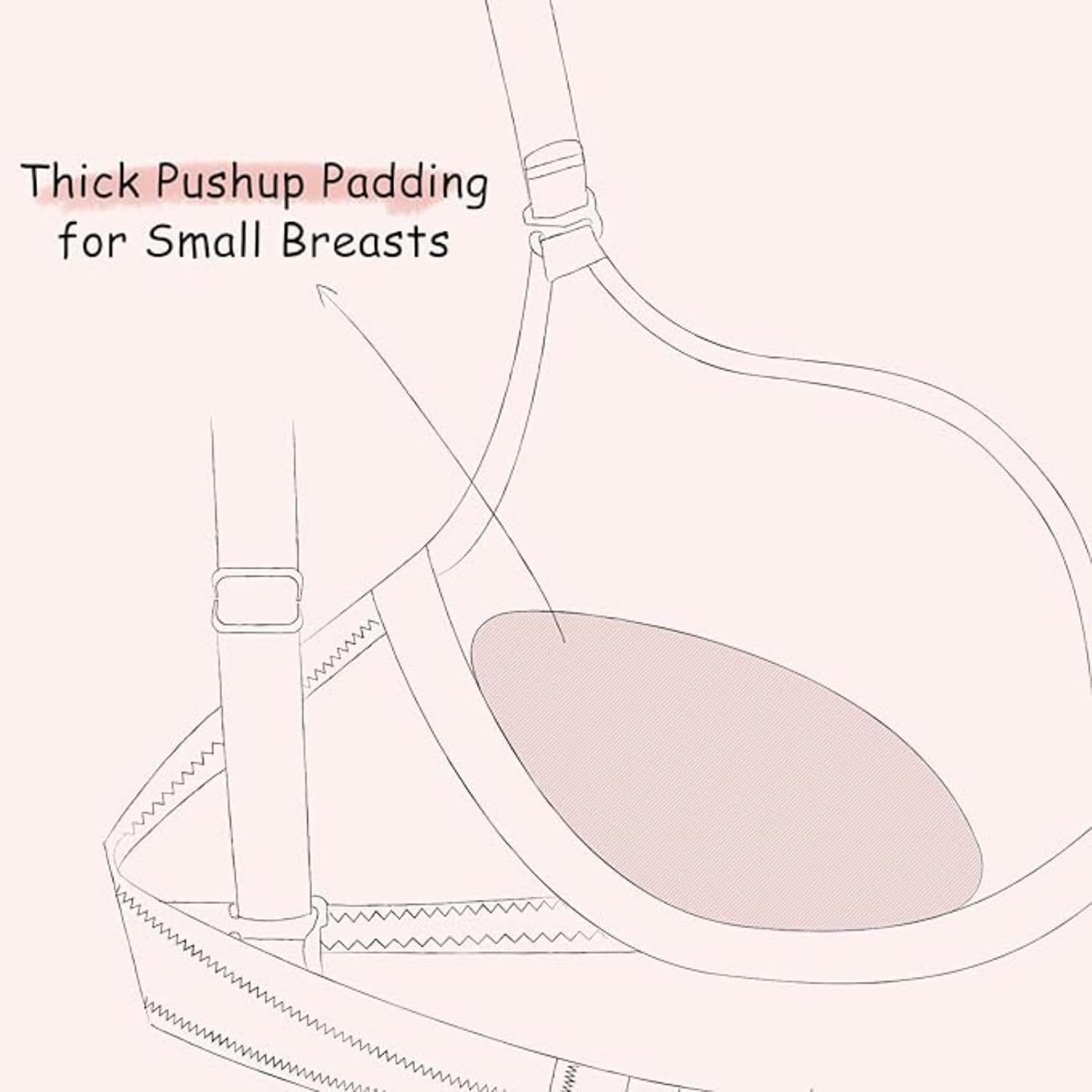 ZUKULIFE Women's Low Back Bras with Clear Straps Deep V Push Up Plunge Bra Low Cut Multiway Convertible Bra Add Cup - Image 6