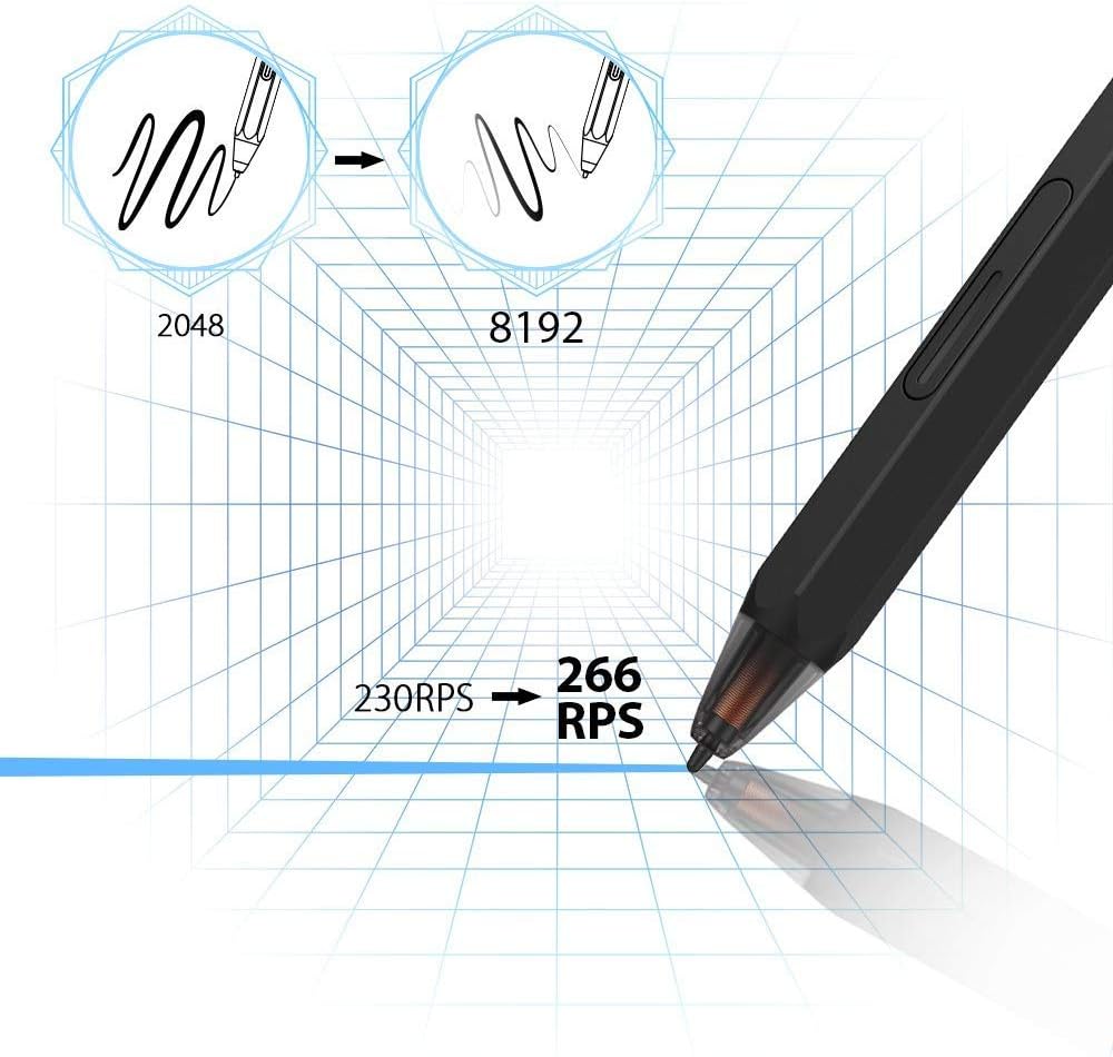 XPPen Deco 02 Digital Graphics Drawing Tablet Drawing Pen Tablet with Battery-Free Passive Stylus and 6 Shortcut Keys (8192 Levels Pressure)