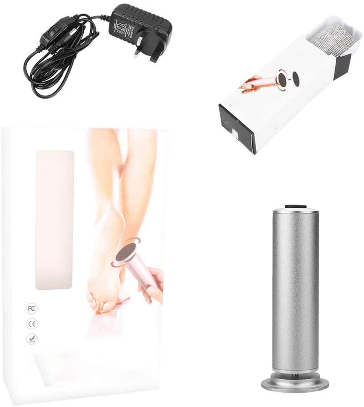 MIAOZHANG Raspa Piedi Elettrico Pedicure Professionale Portatile Rimozione del Callo Lima per Piede per Eliminare Duroni Calli Pelle Morta Cornea Cura della Pelle,B