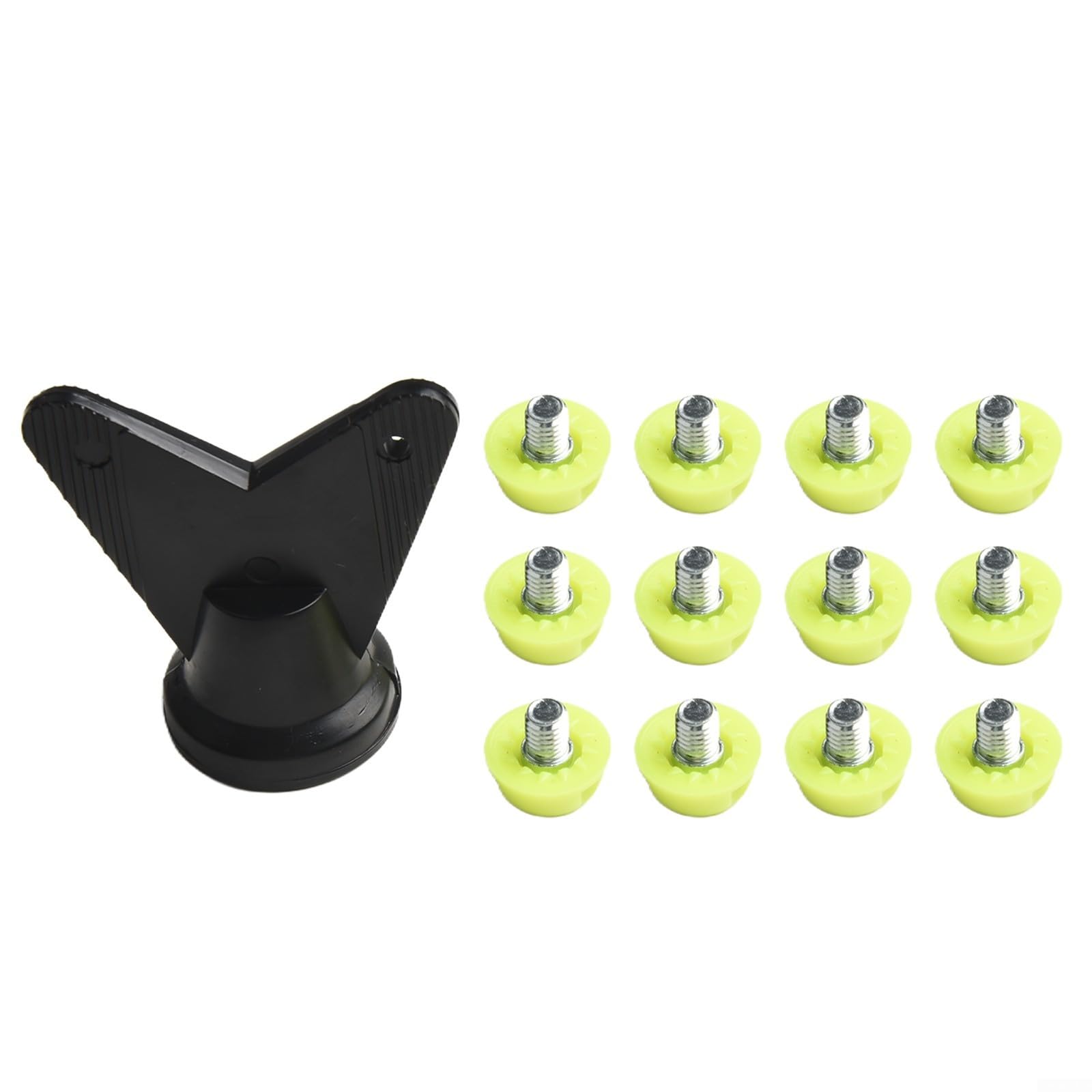 Tacos de repuesto para botas de fútbol de 7 mm y 10 mm para tacos de fútbol, tacos de plástico resistentes al desgaste con llave, agarre antideslizante de fácil instalación, paquete de 12 unidades