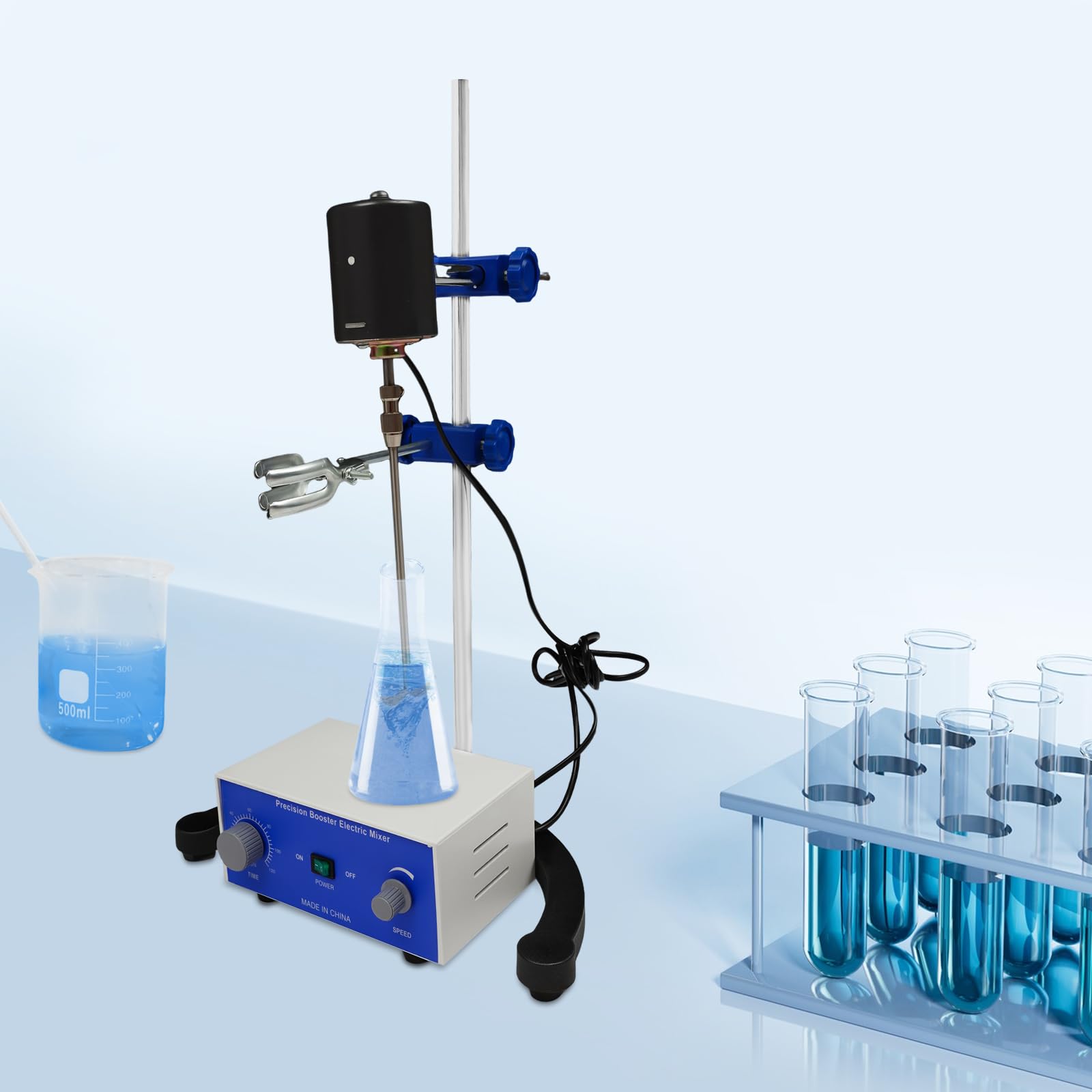 Agitateur de Laboratoire électrique 220V Mélangeur d'agitateur 0-2800 rpm,Mélangeur de Précision 0-120 Minutes,Pour Laboratoire, Métallurgie, Chimie