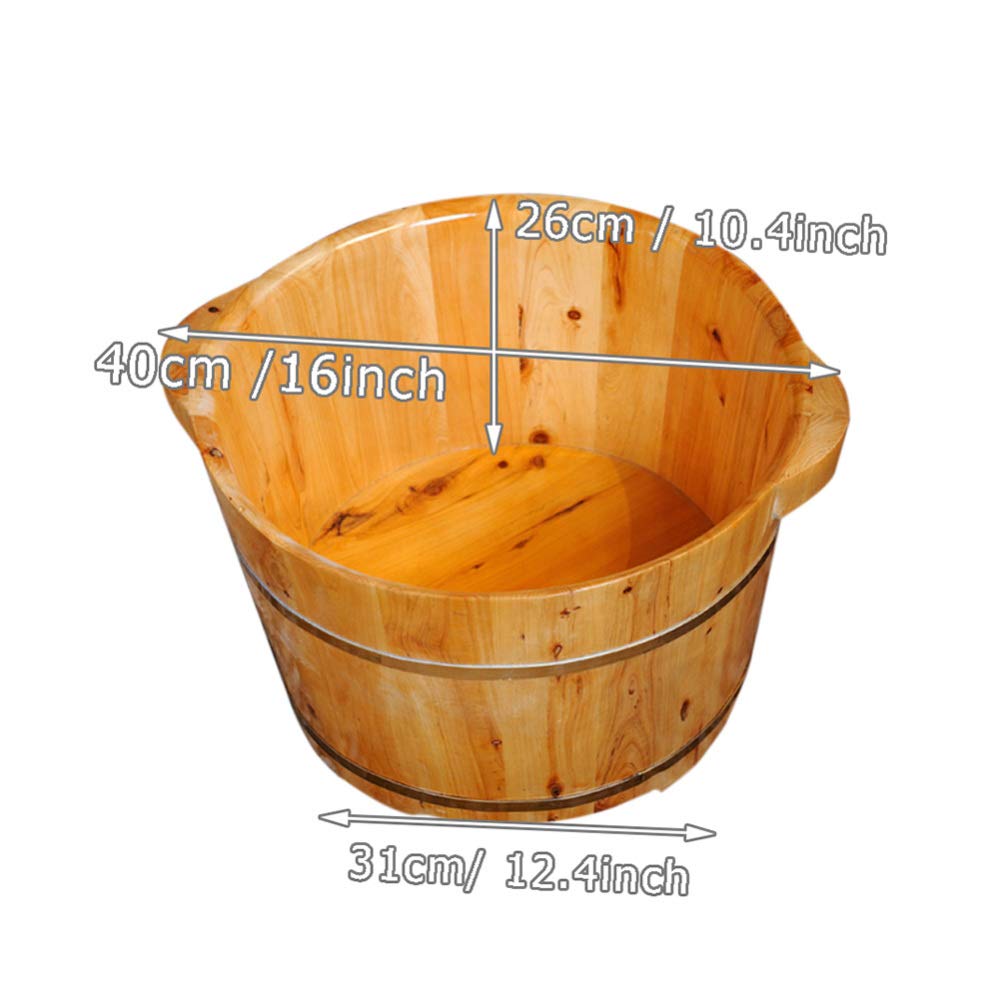 Amazon.co.jp: ヒノキ足湯バケツ家庭用足湯バレル洗顔・洗濯大人木樽