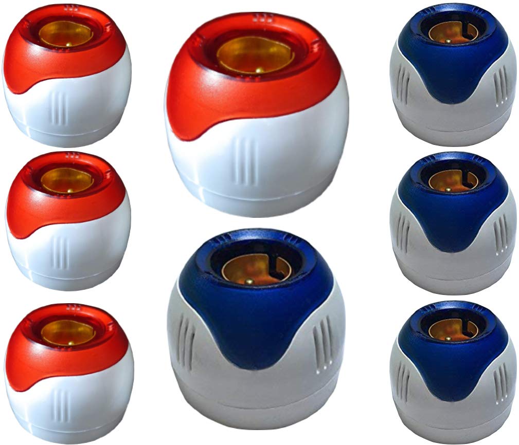 HIRU Fancy Batten Bulb Holder Socket for Home, Office, Shops (Blue&Red, Pack of 10)-image-0