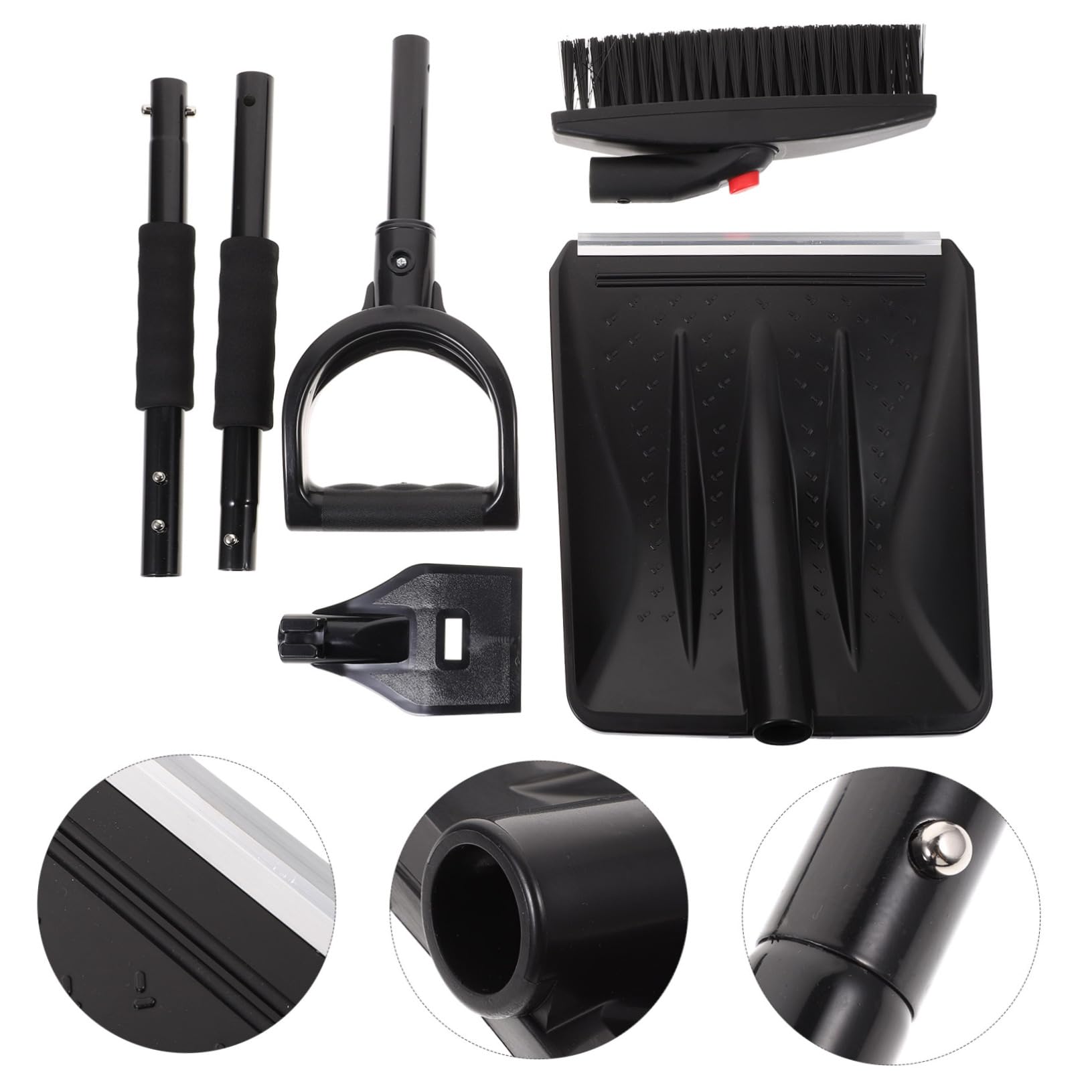 Milisten 1ensemble Shovel à Neige Multifonctionnelle pour Voiture Grattoir à Glace Amovible Outil De Nettoyage De Pare-Brise pour Éliminer La Neige Givre Conception Ergonomique Et