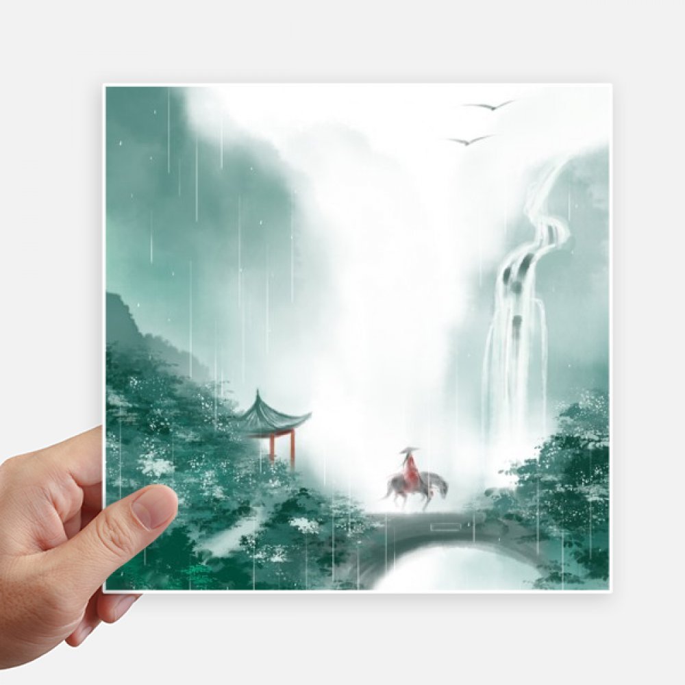 Vinilos decorativos Mountain Rain Mo China de 20x20cm para pared de salón y maletas grandes