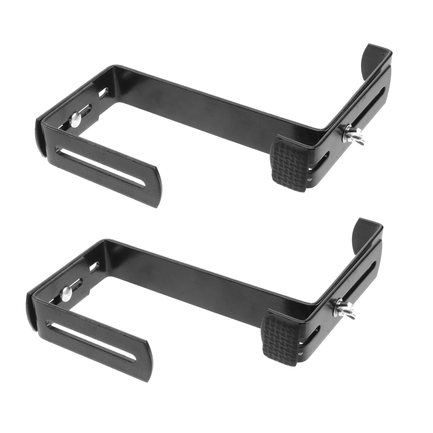 Support pot de fleurs suspendu réglable noir en fer pour déco de balcon