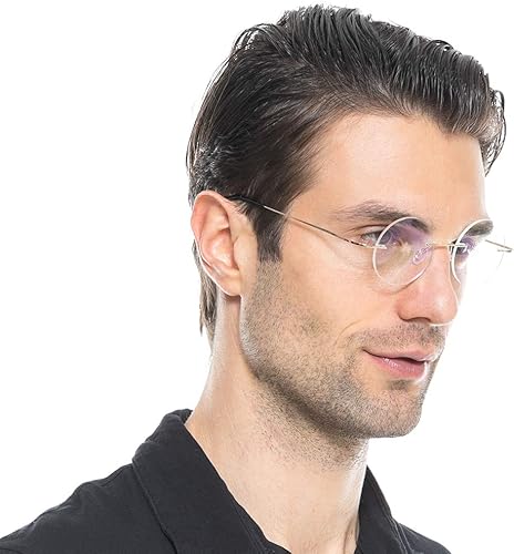 Miniatura 6 de SOOLALA Gafas de lectura sin montura de acero inoxidable de titanio ligero de gama alta