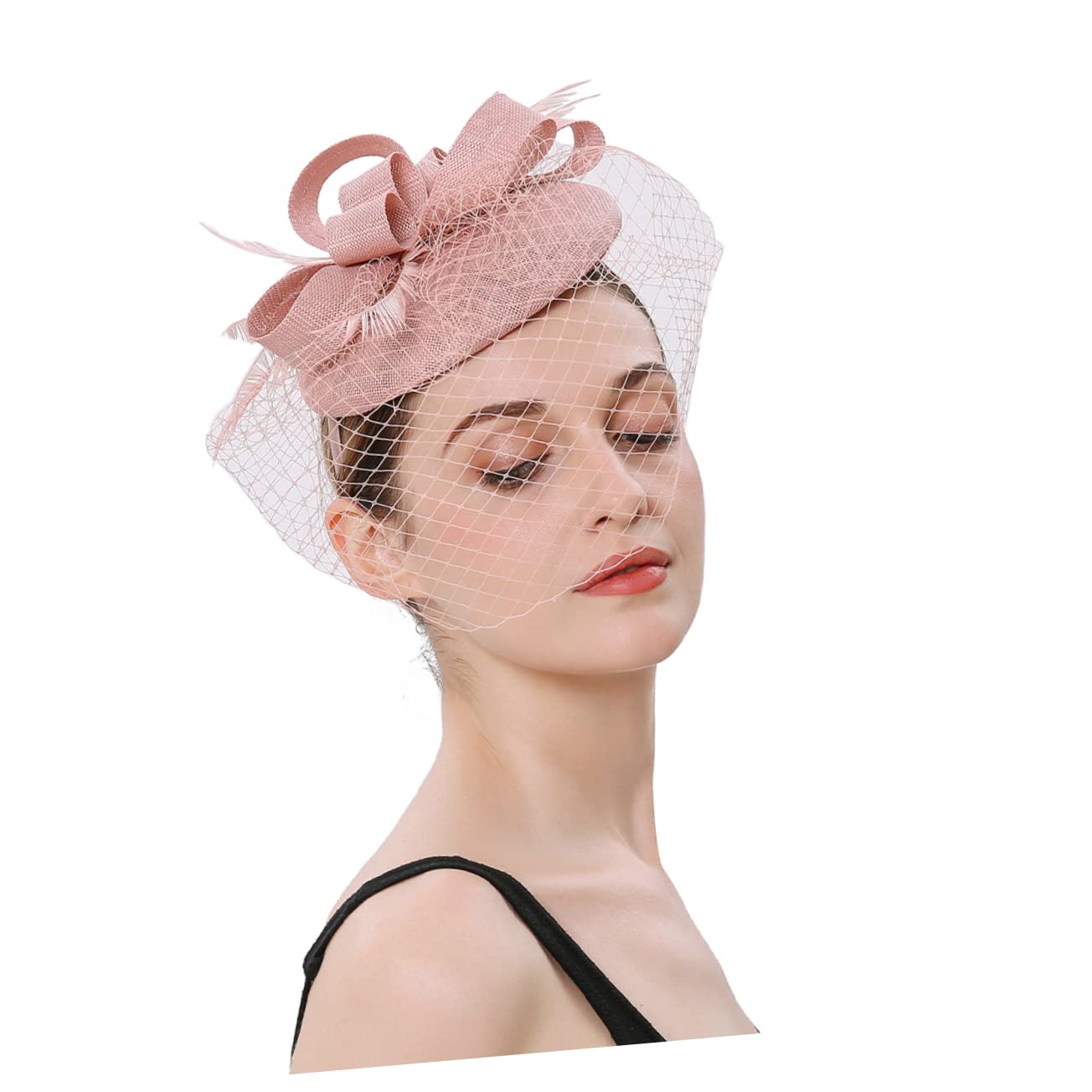 GALPADA 2pezzi Fascinator Elegante per Donne con Velato Rete Accessorio per Tea Party e Matrimonio Cerchietto Multifunzione per Occasioni Speciali e Balli