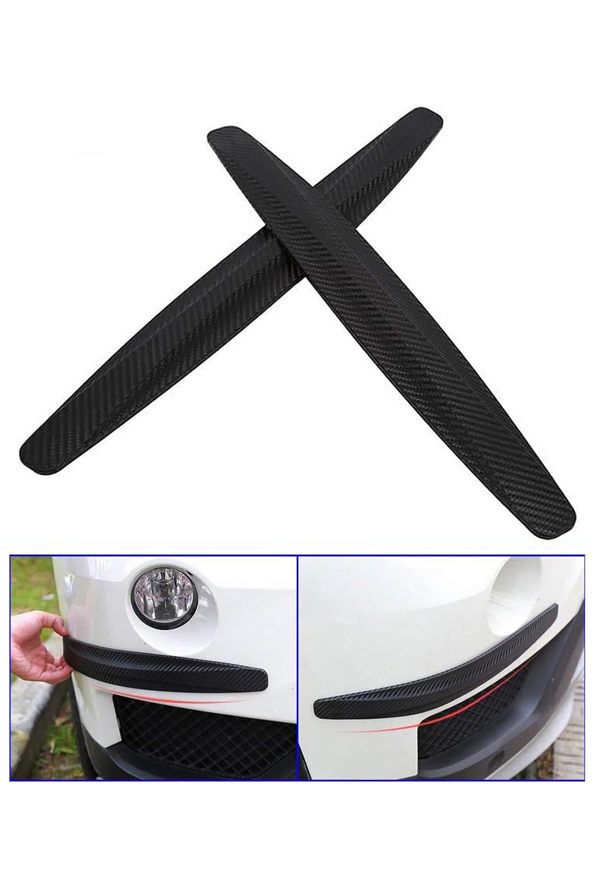 mucit home Araçlar Için Dayanıklı 2 Adet Esnek Tampon Koruma Bandı Çizik Darbe Ve Mini Hasar Çarpma