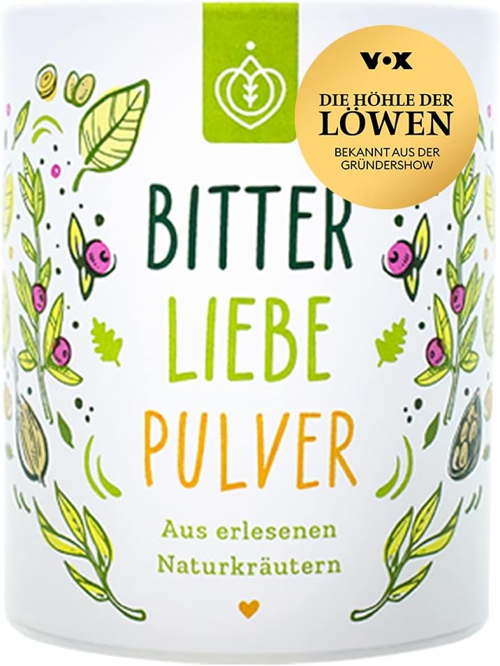 BitterliebePowder (100g Bitter Herbs) Green superfood Powder, Perfect for Smoothies, Salads and More