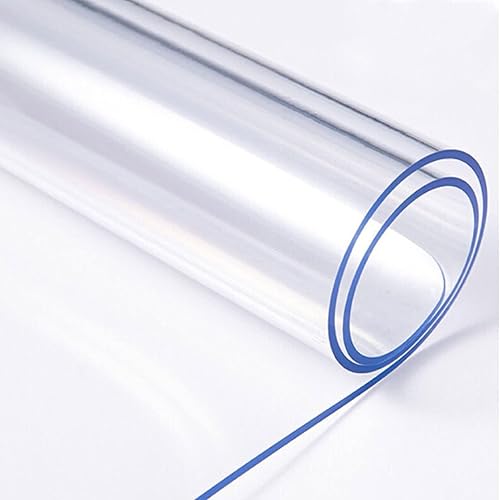 Mantel transparente de PVC protector de mesa de plástico transparente resistente al agua y transparente, para mesa de comedor, escritura, encimera,