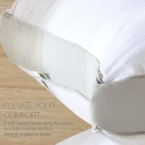 Miniatura 3 de Almohada de dormir extra acolchada para dormir de lado y de espalda, cómoda decoración de habitación, 20 x 30 pulgadas, color blanco