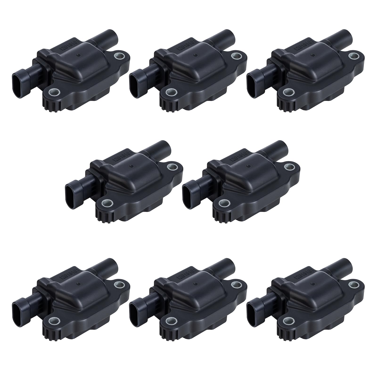 GRIZZLY AUTO Ignition Coil Pack UF413 Replacement for Chevy 2007-13 Avalanche Silverado, for GMC Canyon 2008-13 Savana, for Buick Allure 2005-07 Rainier, for Cadillac 2009-18 CTS 5.3L 6.0L Set of 8