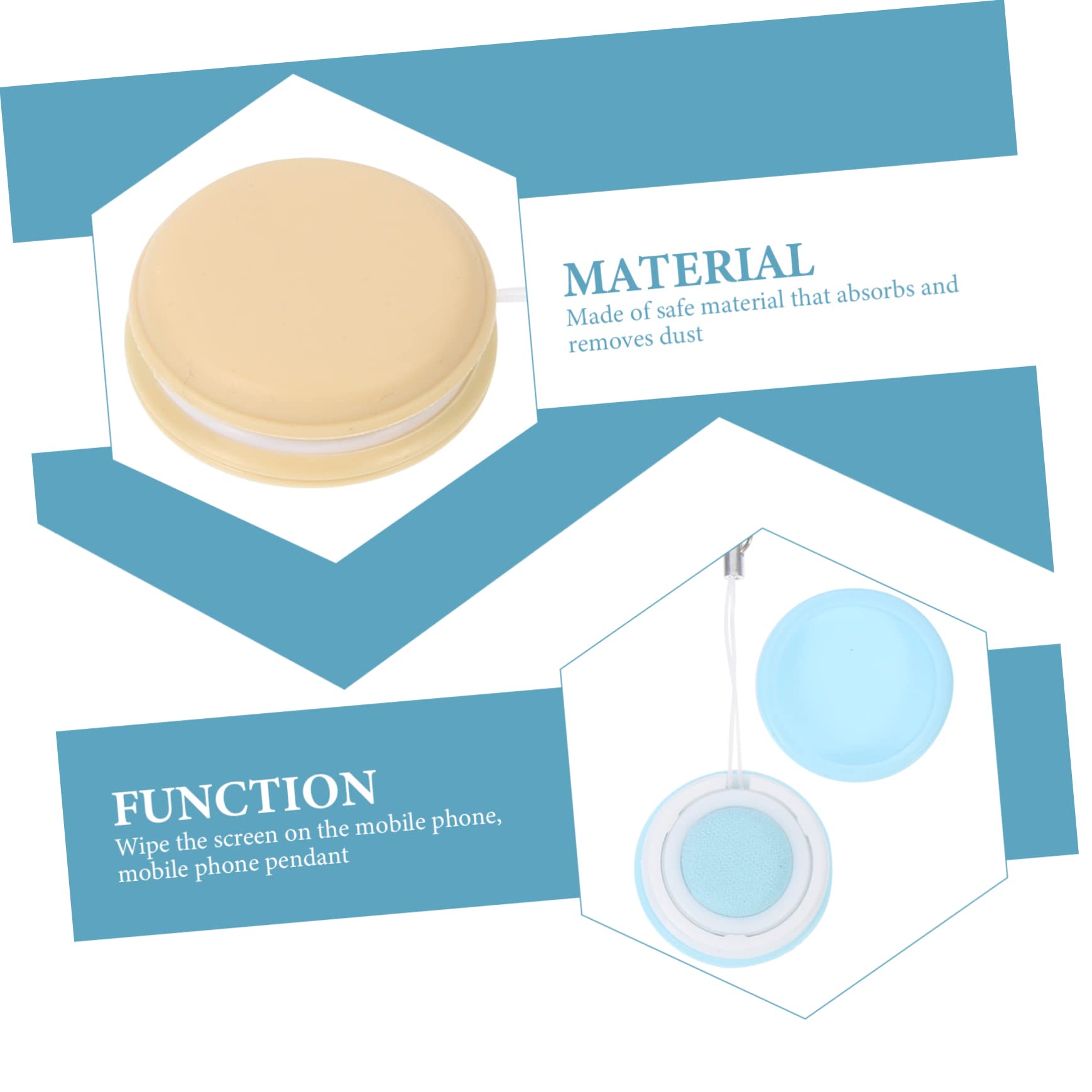 Healeved 4 Set Di Simpatici Detergenti Per Lo Schermo Del Telefono Con Design Macaron Facili Da Trasportare Con Cordino 8 Pezzi * 4