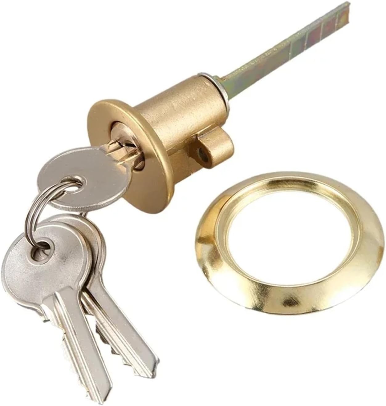 Zinc Cylinder Deadbolt Latch Lock Gold Finish for Night Gate Door Entrance