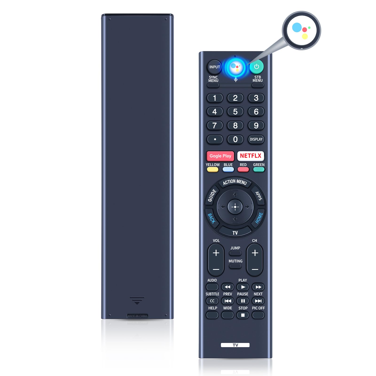 RMF-TX310U Voice Remote Control Replacement with Mic for Sony 4K Smart Bravia TV XBR-43X800G XBR-49X800G XBR-49X900F XBR-55X800G XBR-65X900F XBR-