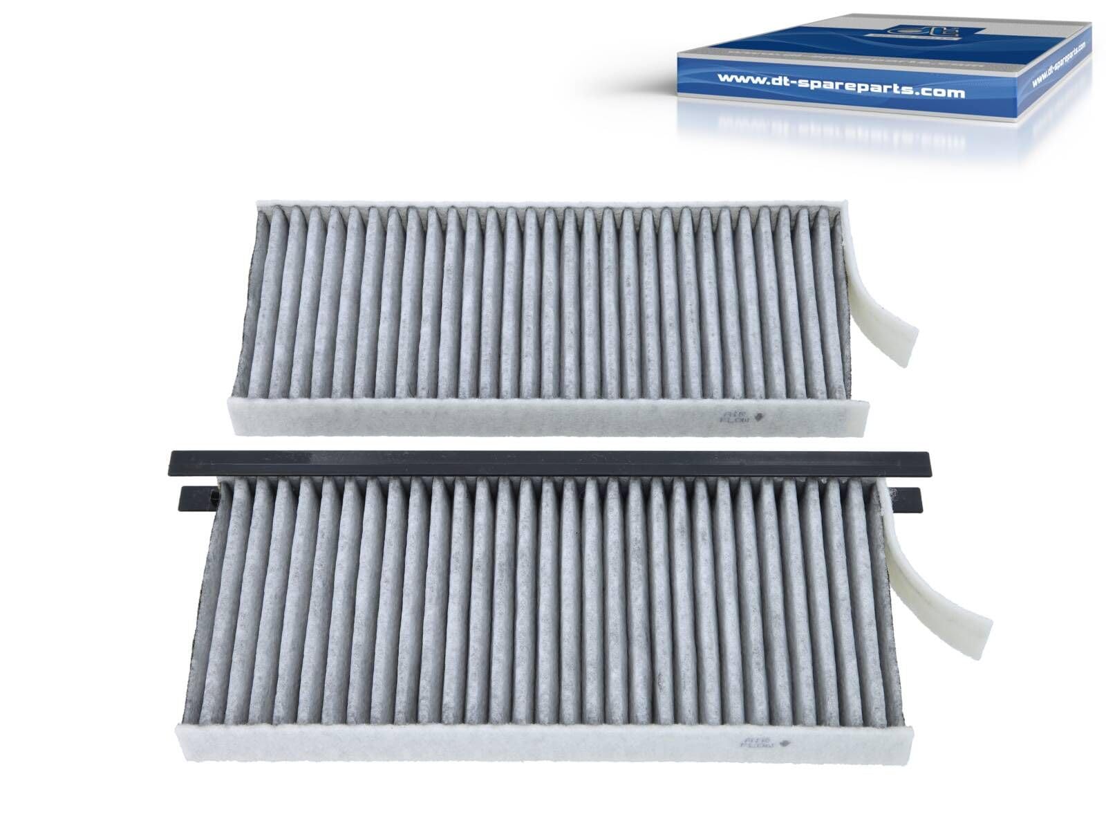 DT Spare Parts Filtro de habitáculo 6.24228 con efecto bactericida con efecto antialérgico Filtro de carbón activado Altura: 21 Ancho: 107 Longitud: 238