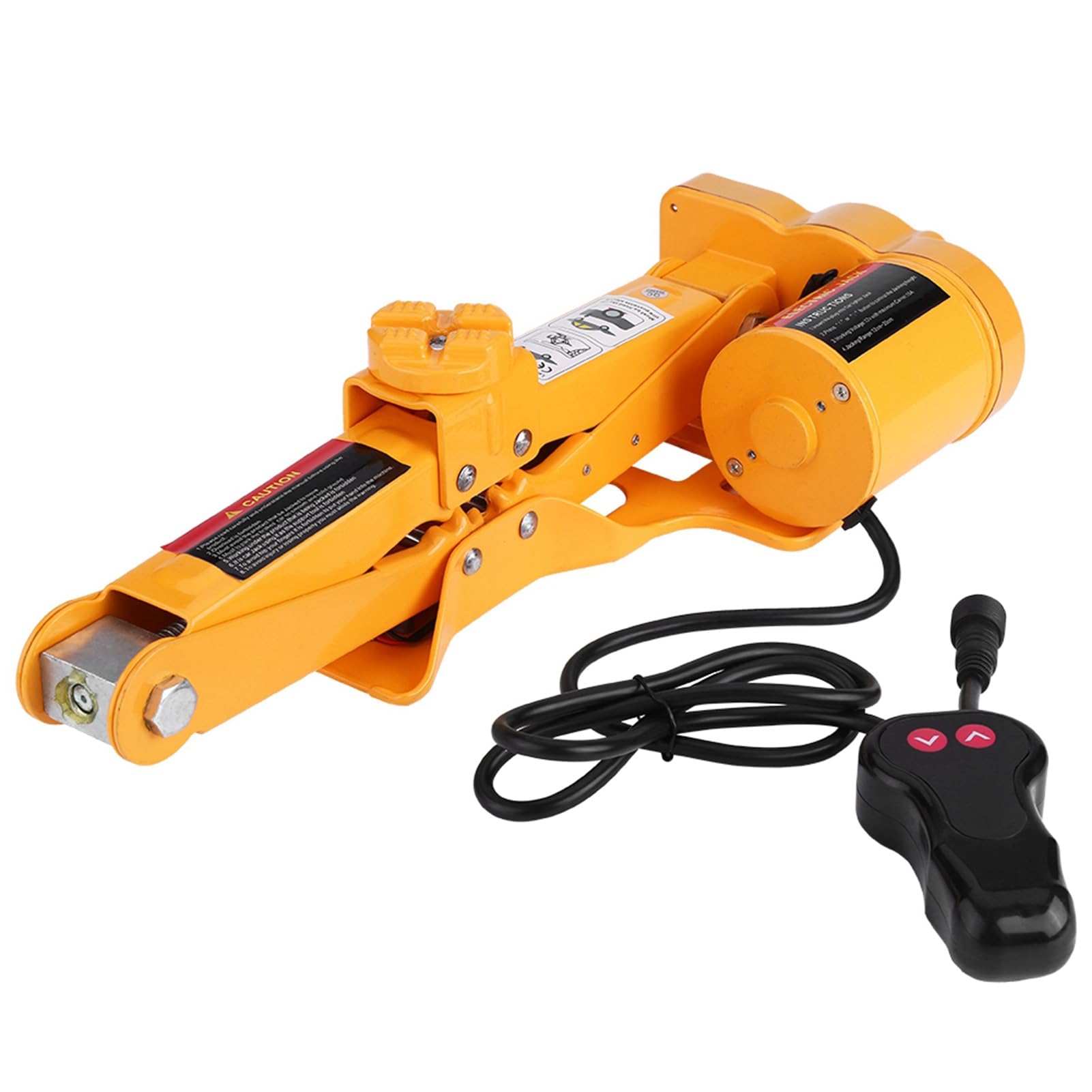 Elevador eléctrico portátil 12V 2T, Gato hidráulico automático 12-35cm para Coche y SUV, Kit de Emergencia con maletín, de Ruedas rápido y Seguro en Carretera