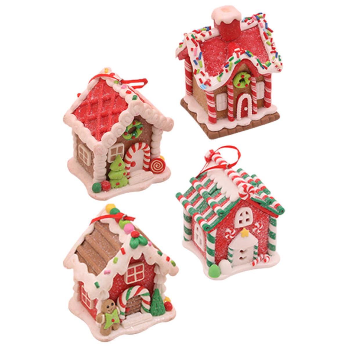 Pendentif maison épice en argile polymère pour sapin de Noël