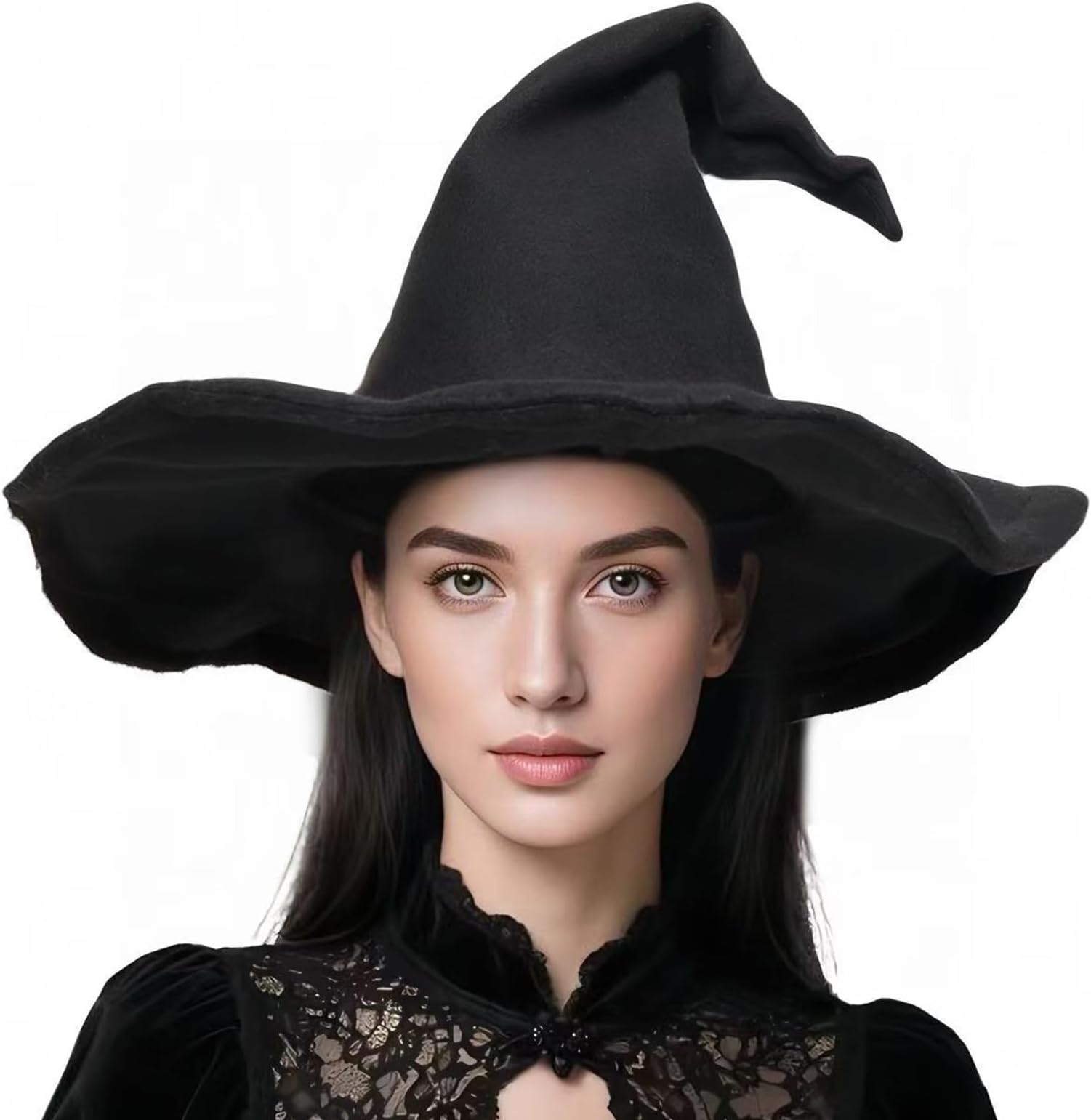 Witch Hat, 18IN Wizard Hat Cosplay Accessories for Halloween Costume Party Christmas Masquerade Carnivals