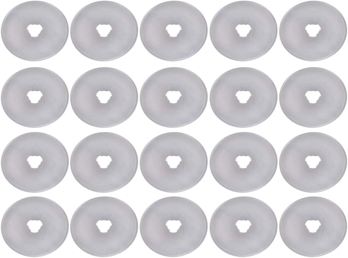 20pcs/Set 45mm Replacement Round Rotary Cutter Refill Blades suitable for Quilter Sewing Fabric Circular Cutting Blade Tool